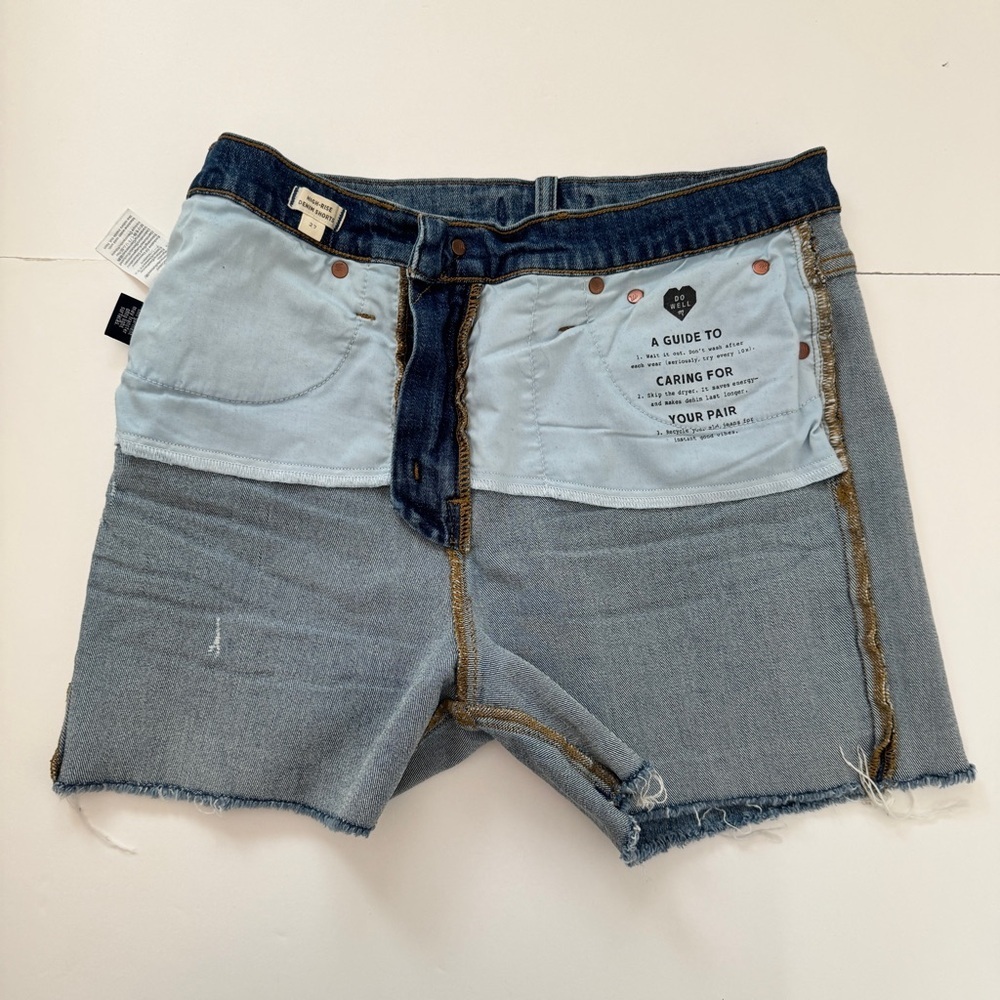 Madewell Curvy High-Rise Denim Shorts Blue Canterdale Wash Jeans Sz 27 - Picture 12 of 15